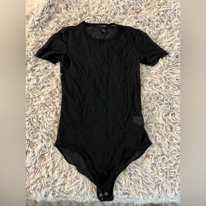 Black mesh body suit